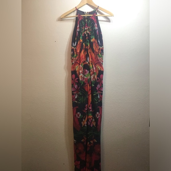 NWOT Ted Baker Mircana Tropical Floral Flowy Maxi Dress Sze 4 Holiday Ocassion - Picture 5 of 7